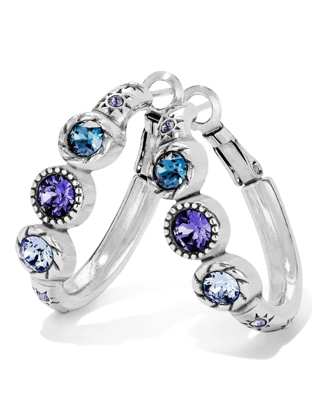 🩵🆕 Brighton 💜Halo Trio 💙Hoop Earrings NWT - Picture 1 of 6